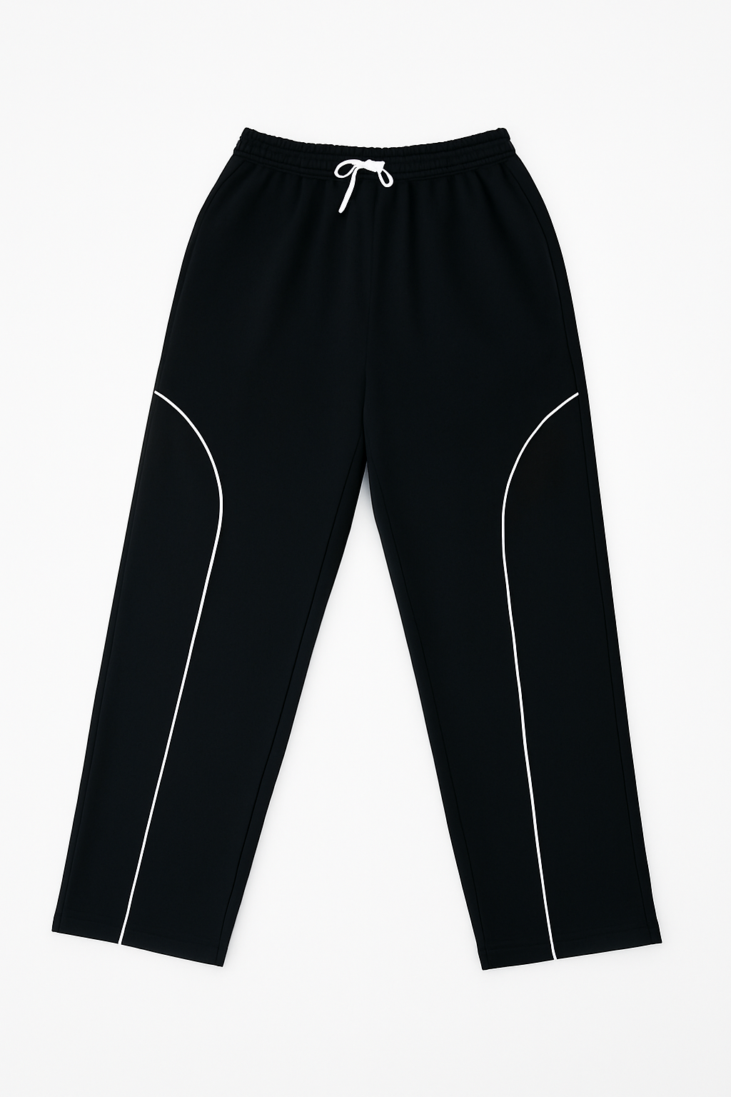 Black Baggy Trouser White Stripes